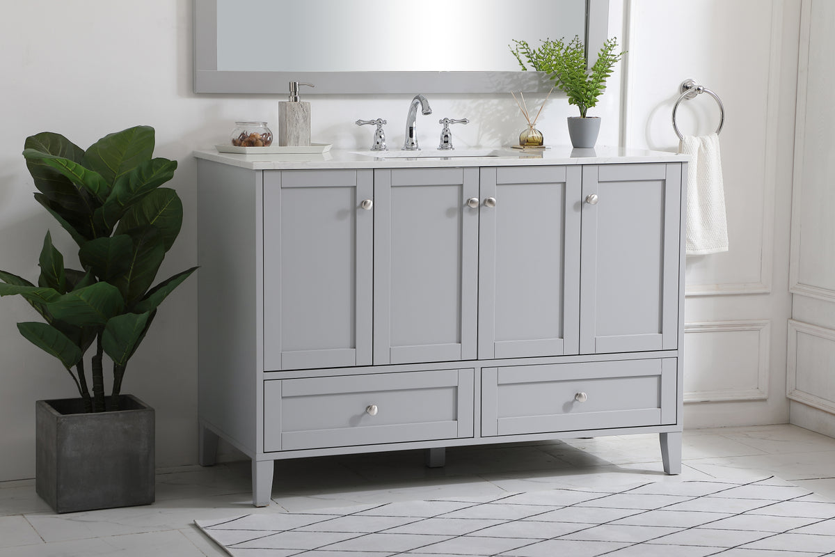 48 inch Single Bathroom Vanity in Grey