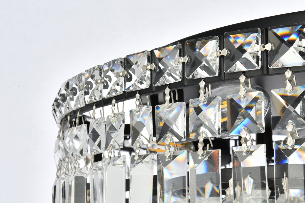 Maxime 24 inch black flush mount