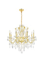 St. Francis 8 light Gold Chandelier Clear Royal Cut Crystal