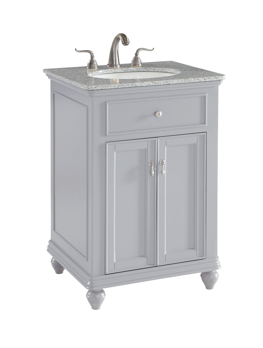 24 In. Single Bathroom Vanity Set In Light Grey