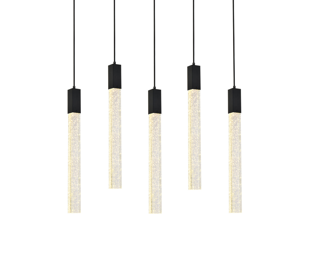 Weston 5 lights pendant in black