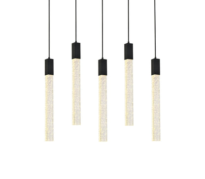 Weston 5 lights pendant in black