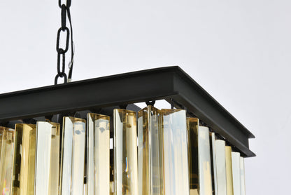 Sydney 12 light Matte Black Chandelier Golden Teak (Smoky) Royal Cut Crystal