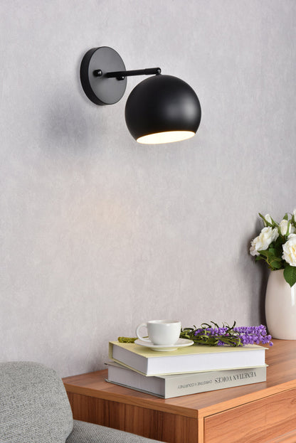 Othello 1 light black wall sconce