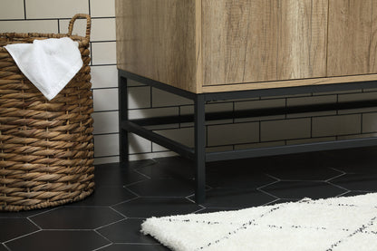 42 inch Single bathroom vanity in natural oak