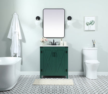 30 inch Single bathroom vanity in green