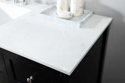 60 inch Single bathroom vanity in black