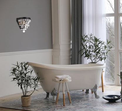 Nordic 1 light black wall sconce