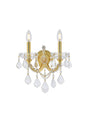 Maria Theresa 2 light Gold Wall Sconce Clear Royal Cut Crystal