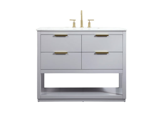 42 inch Single bathroom vanity in grey