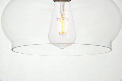 Destry 1 Light Black plug-in Pendant With Clear Glass
