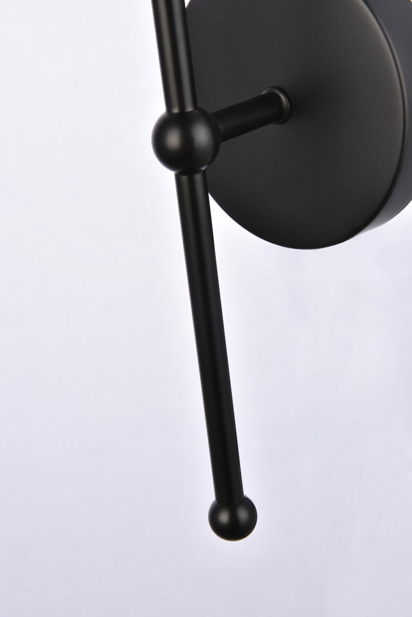 Keely 1 light black wall sconce