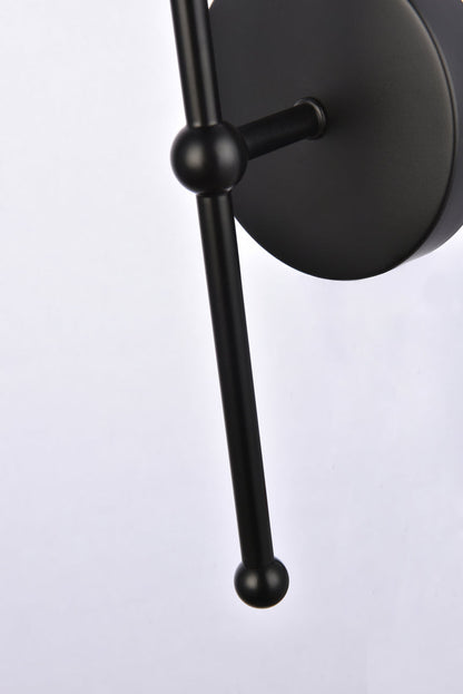 Keely 1 light black wall sconce