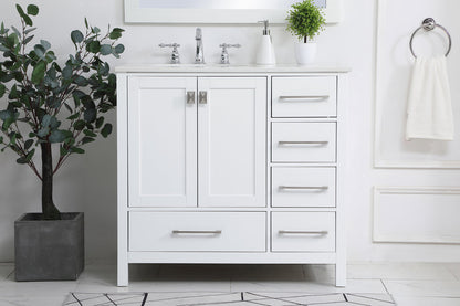 36 inch Single Bathroom Vanity in White