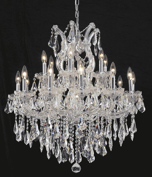 Maria Theresa 19 light Chrome Chandelier Clear Royal Cut Crystal