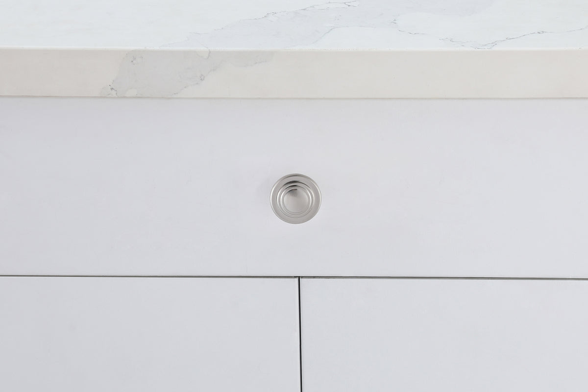 Minu 1.3" Diameter Brushed Nickel Mushroom Knob Multipack (Set of 10)