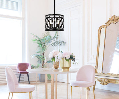 Levante 3 lights pendant in black