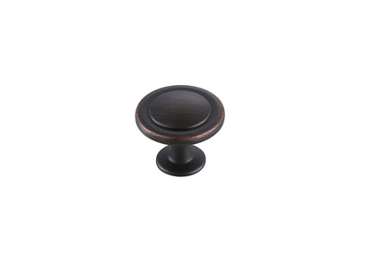 Logyn 1.3" Diameter Oil-rubbed Bronze Mushroom Knob Multipack (Set of 10)