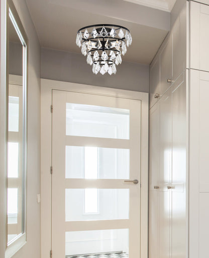 Ella 14 inch flush mount in black