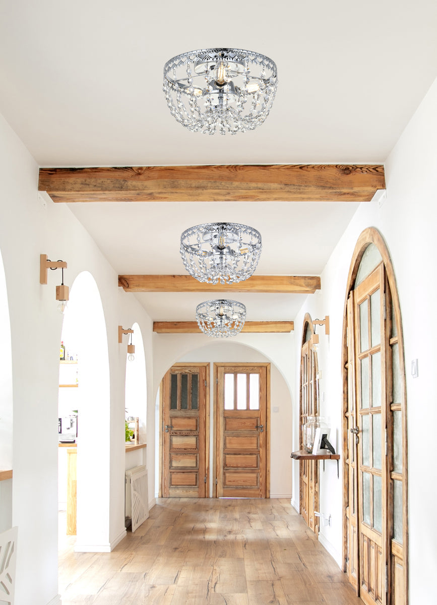 Kylie 10 inch flush mount in chrome