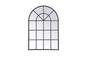 Metal windowpane mirror 36 inch x 53 inch in Black