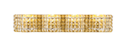 Ollie 4 light Brass and Clear Crystals wall sconce
