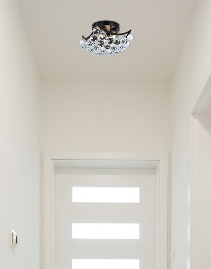 Corona 10 inch black flush mount