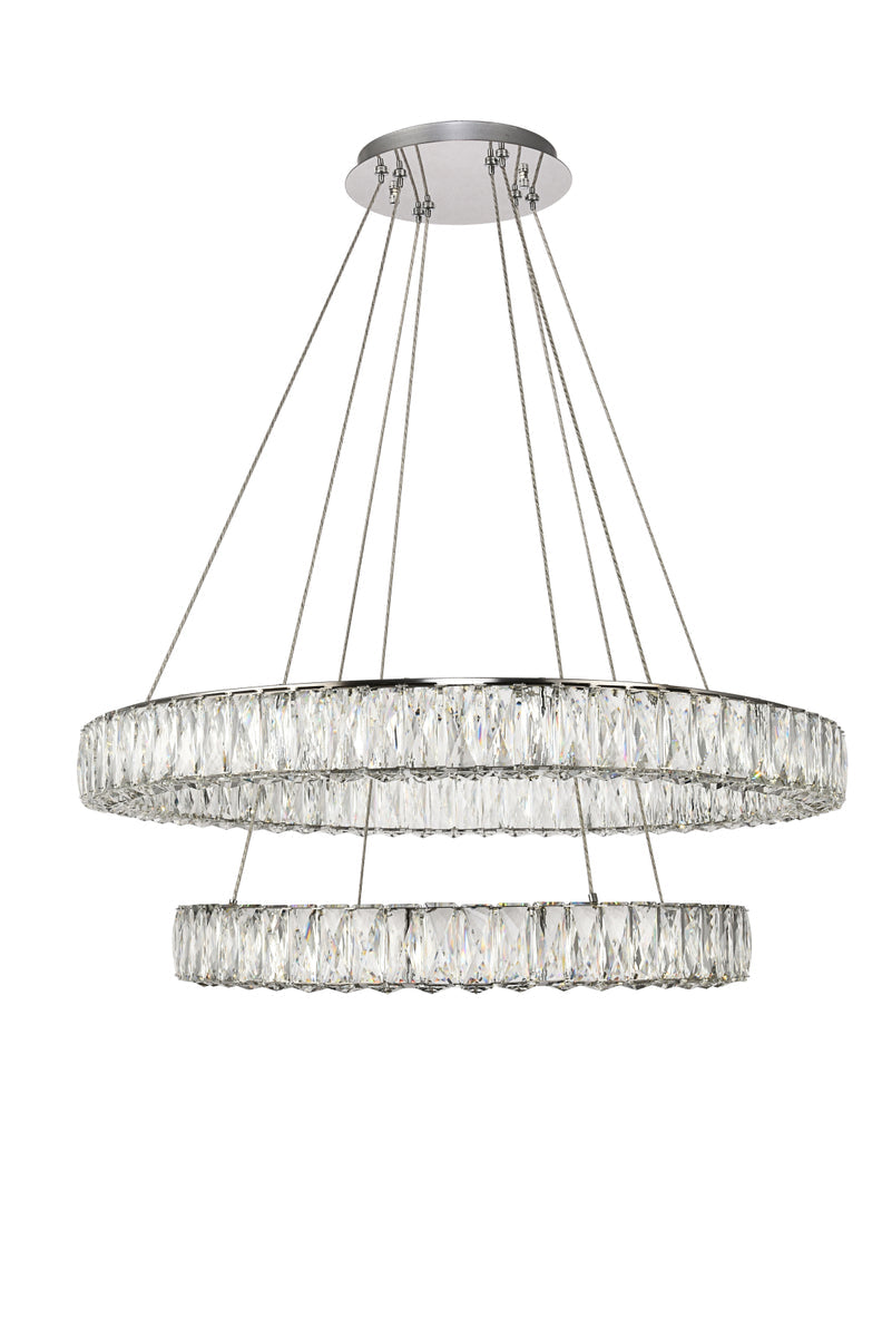 Monroe Integrated LED chip light Chrome Chandelier Clear Royal Cut Crystal
