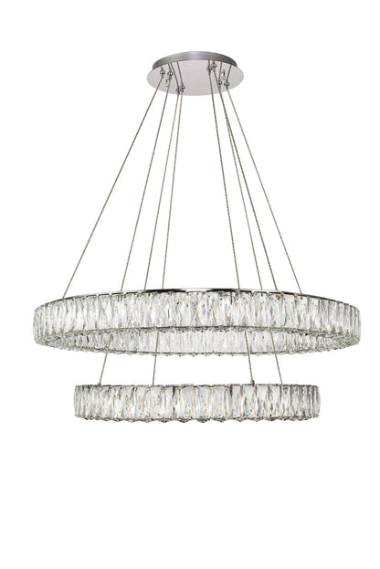 Monroe Integrated LED chip light Chrome Chandelier Clear Royal Cut Crystal