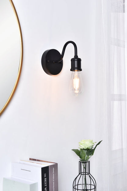 Serif 1 light black Wall Sconce
