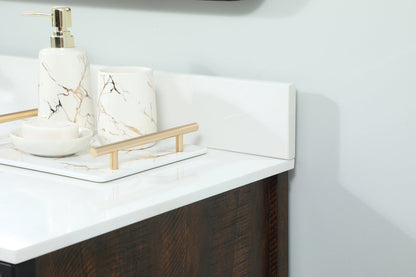 42 inch Single bathroom vanity in expresso with backsplash