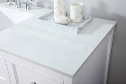 60 inch Single bathroom vanity in white