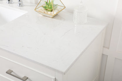 60 inch Single bathroom vanity in white