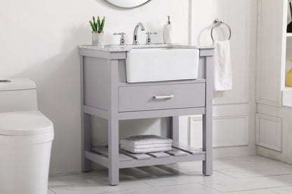 30 inch Single bathroom vanity in grey