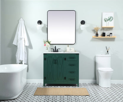36 inch Single bathroom vanity in green
