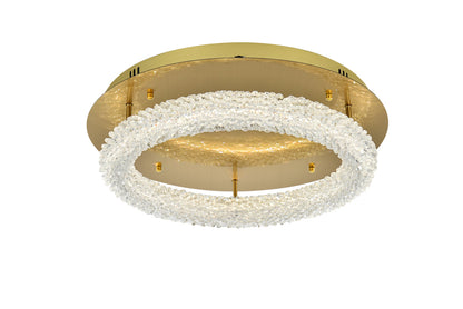 Bowen 22 inch Adjustable LED Flush Mount in Satin Gold