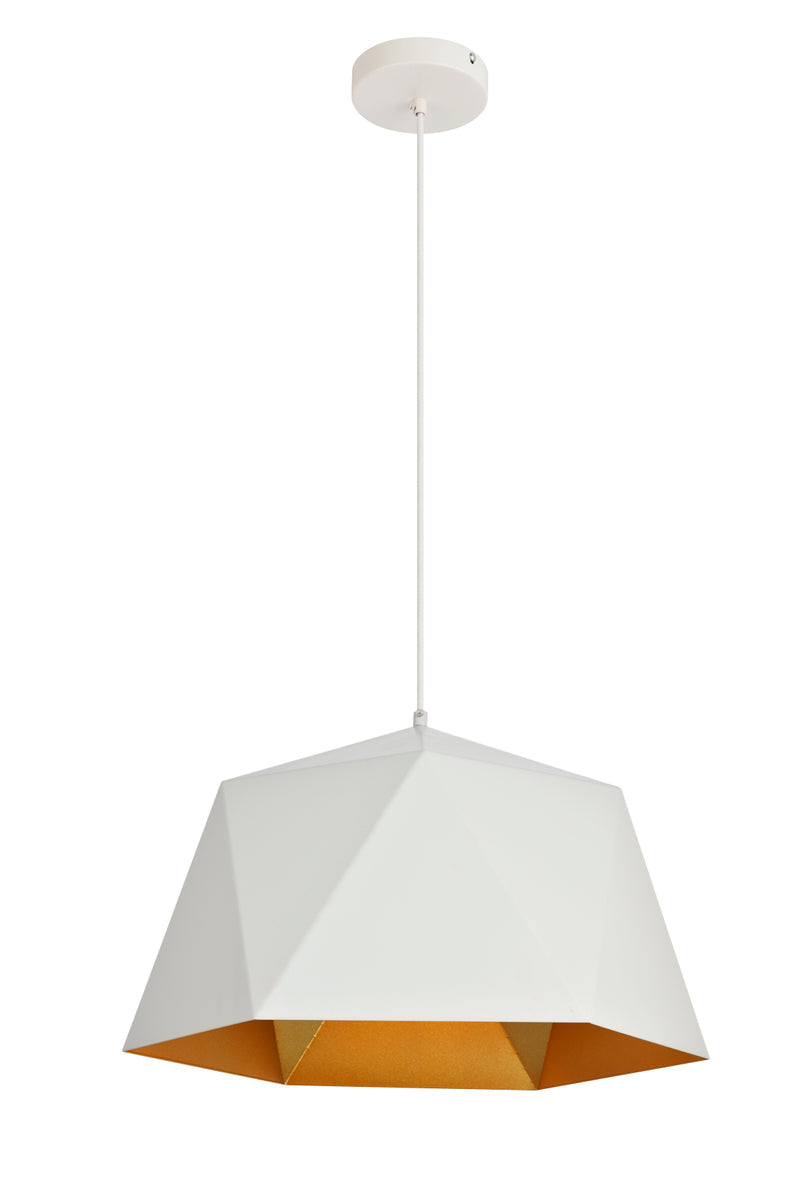 Arden Collection Pendant D17.7 H11.4 Lt:1 frosted white and Gold  Finish