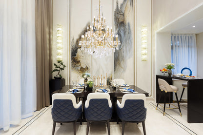 St. Francis 24 light Gold Chandelier Clear Royal Cut Crystal