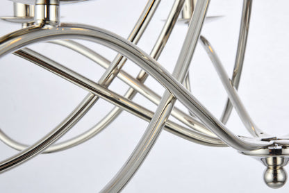 Lyndon 8 light polished Nickel Pendant