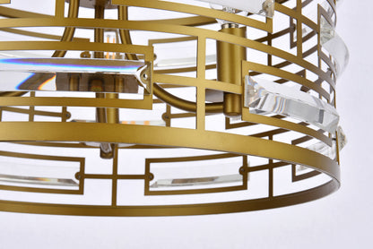 Kennedy 16.5 inch pendant in brass