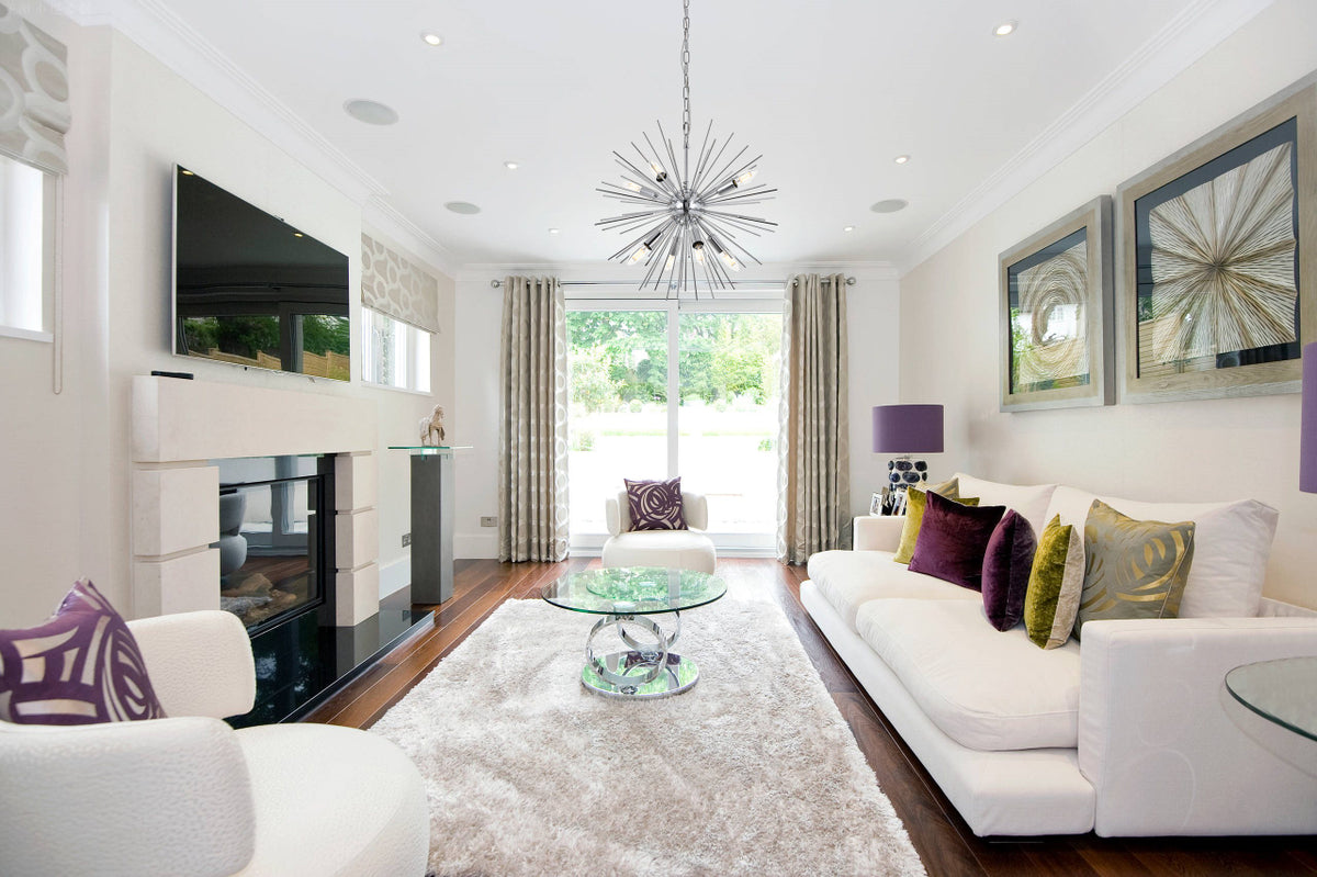 Timber 8 light Chrome Pendant