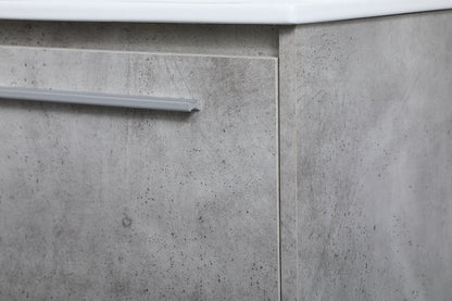30 inch  Single Bathroom Floating Vanity in Concrete Grey