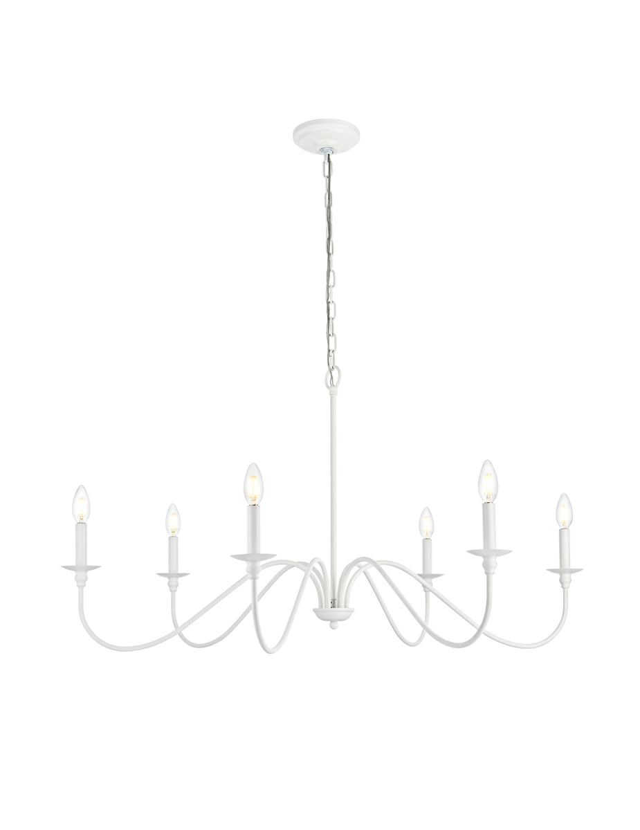 Rohan 42 inch chandelier in White