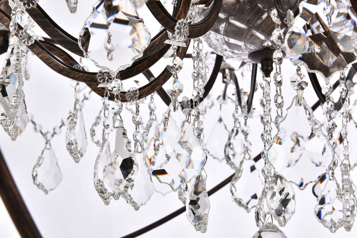 Geneva 18 light Dark Bronze Chandelier Clear Royal Cut crystal