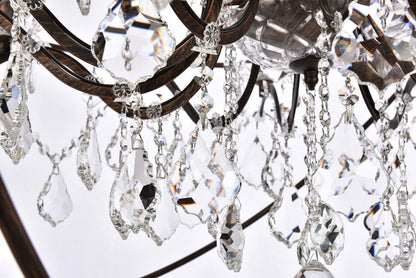 Geneva 18 light Dark Bronze Chandelier Clear Royal Cut crystal