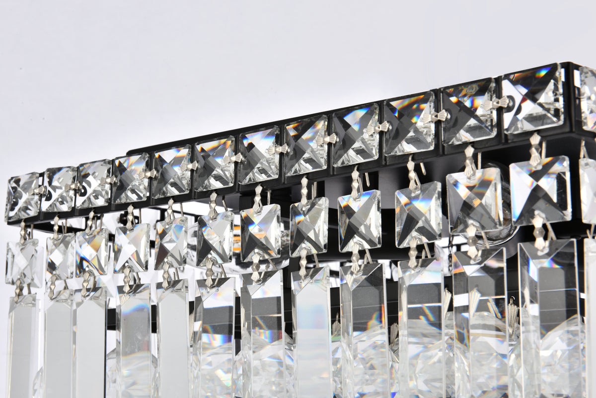 Maxime 12 inch black flush mount