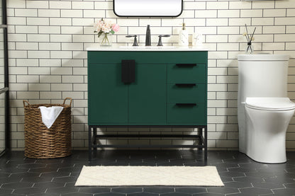 36 inch Single bathroom vanity in green