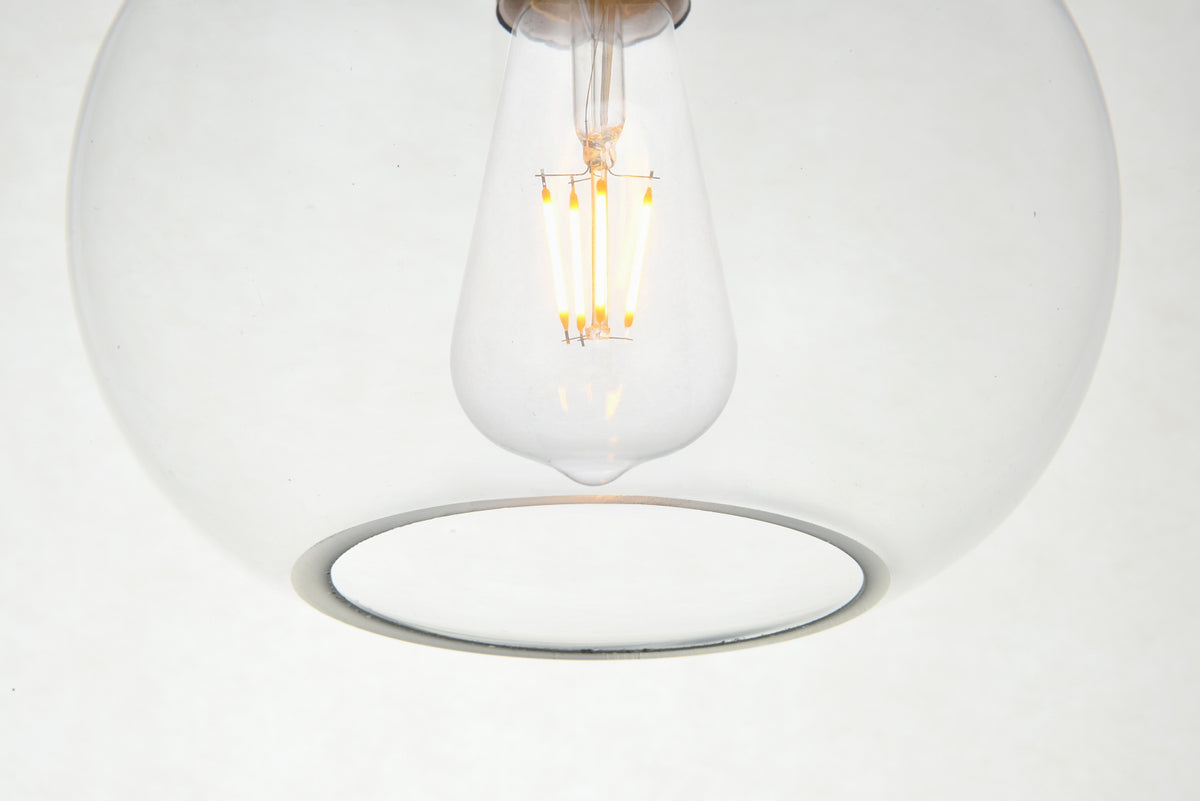 Destry 1 Light Black Pendant With Clear Glass