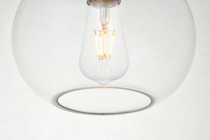 Destry 1 Light Black Pendant With Clear Glass