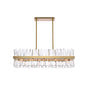 Serephina 42 inch crystal rectangle chandelier light in satin gold